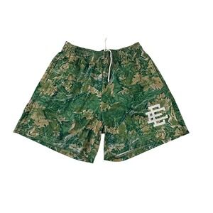 Eric Emanuel Basic Short Green Leaf Camo Mesh Basketball Shorts Mens Medium